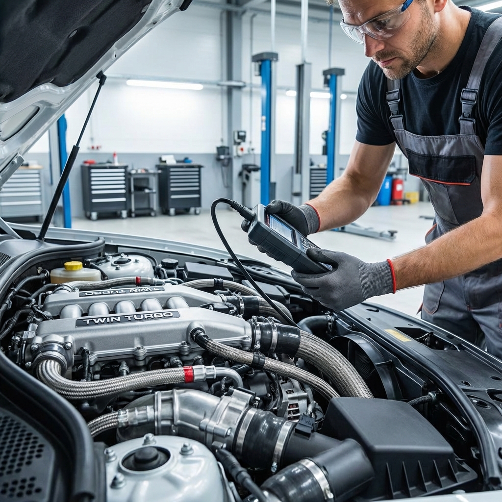 Motorinspektion durch Experten